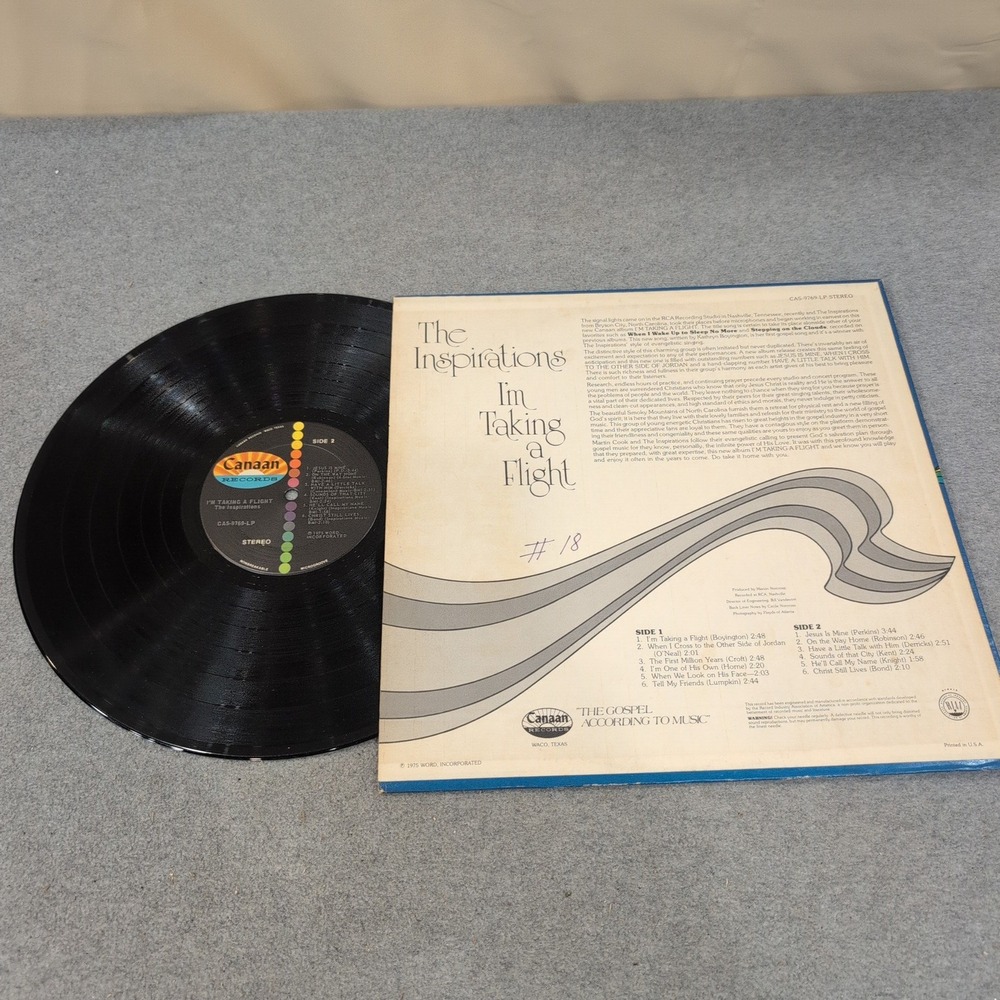 The Inspirations Im Taking a Flight Vinyl LP Canaan Records CAS-9769-LP 1975 - Picture 3 of 3